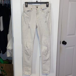 ripped white Mudd jeans